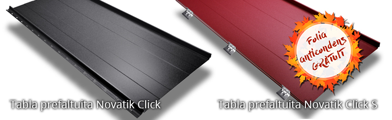 Pentru fiecare metru patrat de tabla prefaltuita Novatik cumparat primesti folia anticondens Delta NEO Vent GRATUIT!